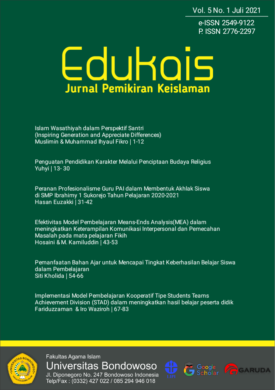 Edukais: Jurnal Pemikiran Keislaman